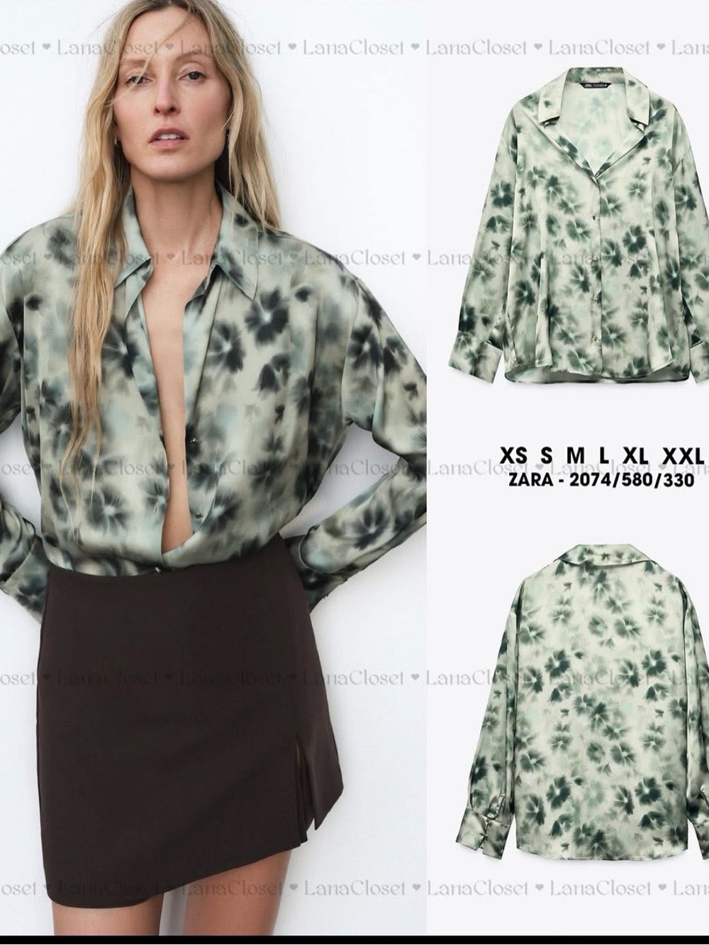 ZARA Satin Effect Button Shirt NWT ❗️